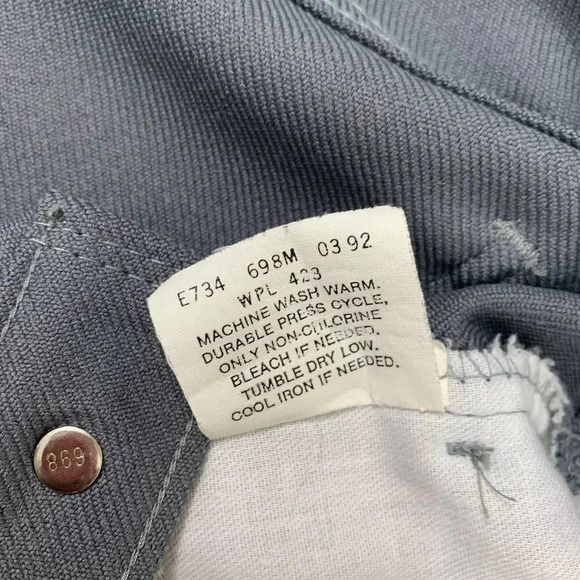 Levi's Vintage 90s Straight Leg Trouser Dress Pants Men Size 40X34 Heather Gray - Picture 14 of 14